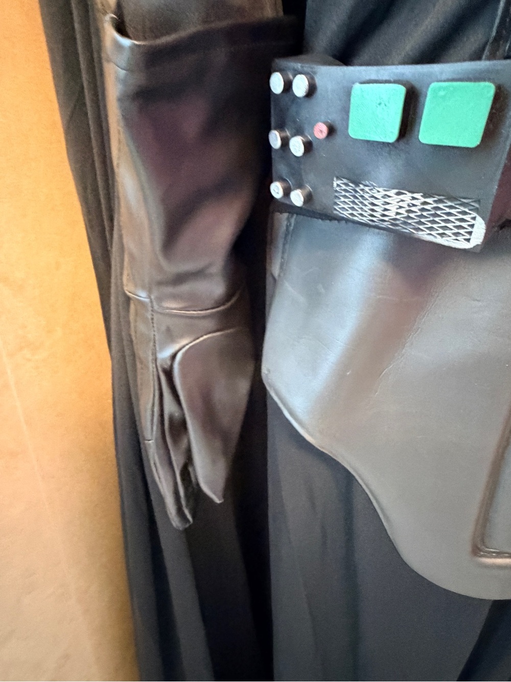 Star Wars Black Galactic Dark Lord Costume with Cape and Control Panel - Picture 3 of 16